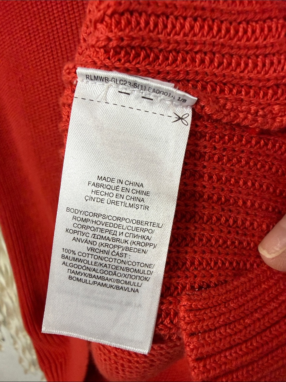 Laren Ralph Lauren Rusty Red Lace Up Sleeve Boatneck Sweater M - Picture 9 of 11